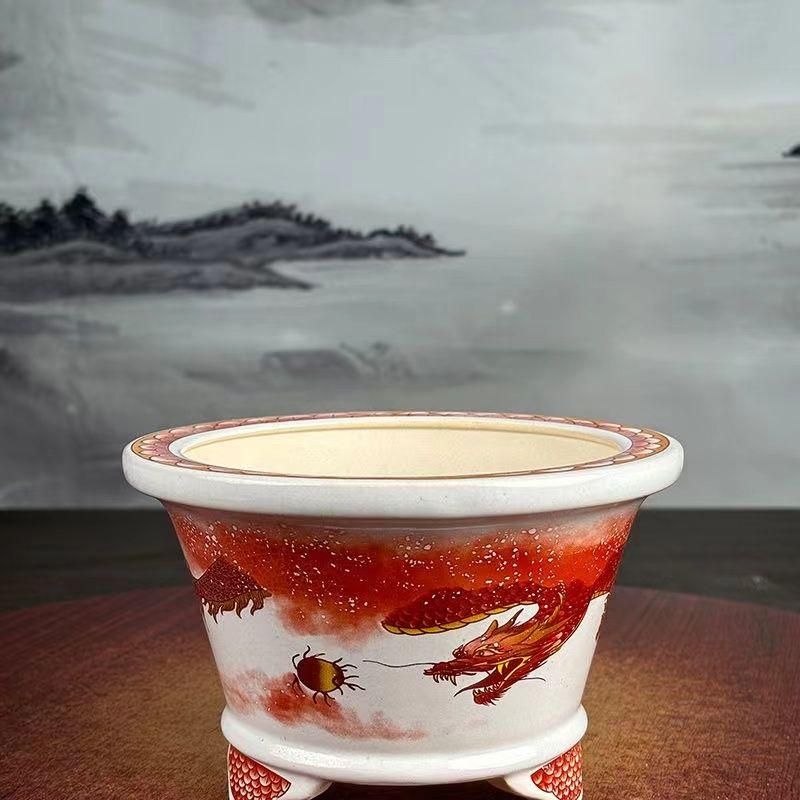 竜騰四海円盆 盆栽鉢 植木鉢 小品盆栽鉢 大品盆栽鉢 竜騰四海円盆 盆栽鉢 植木鉢 小品盆栽鉢 大品盆栽鉢 竜