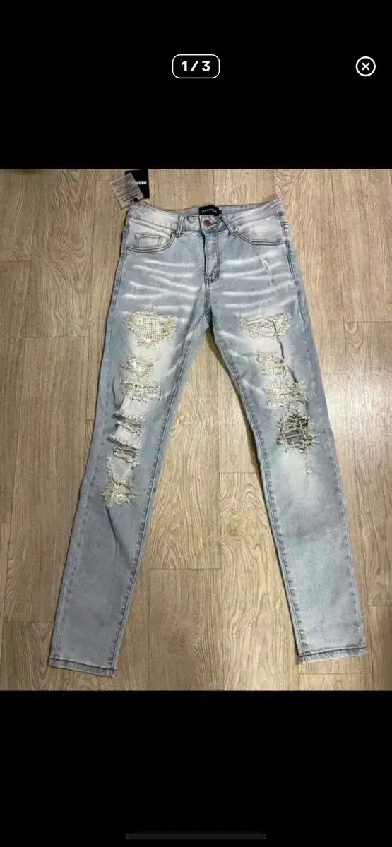 30 新 商品 HESNTLS スリムフィット ライトブルーデニム