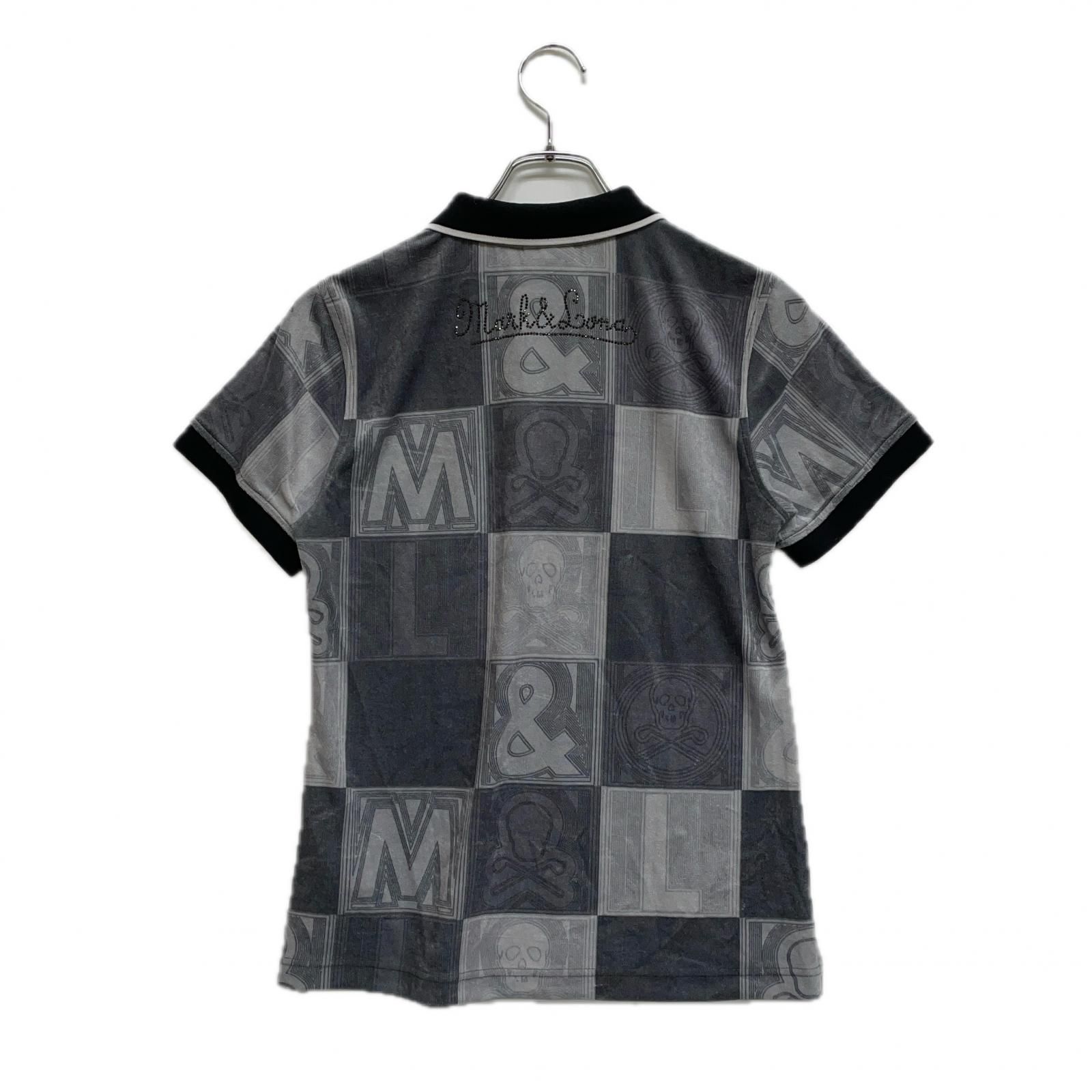 レディース マークアンドロナ MARK-LONA 半袖ポロシャツ 38 M グレー スカル キルト総柄 USTAUSTRALIA_COM_AU