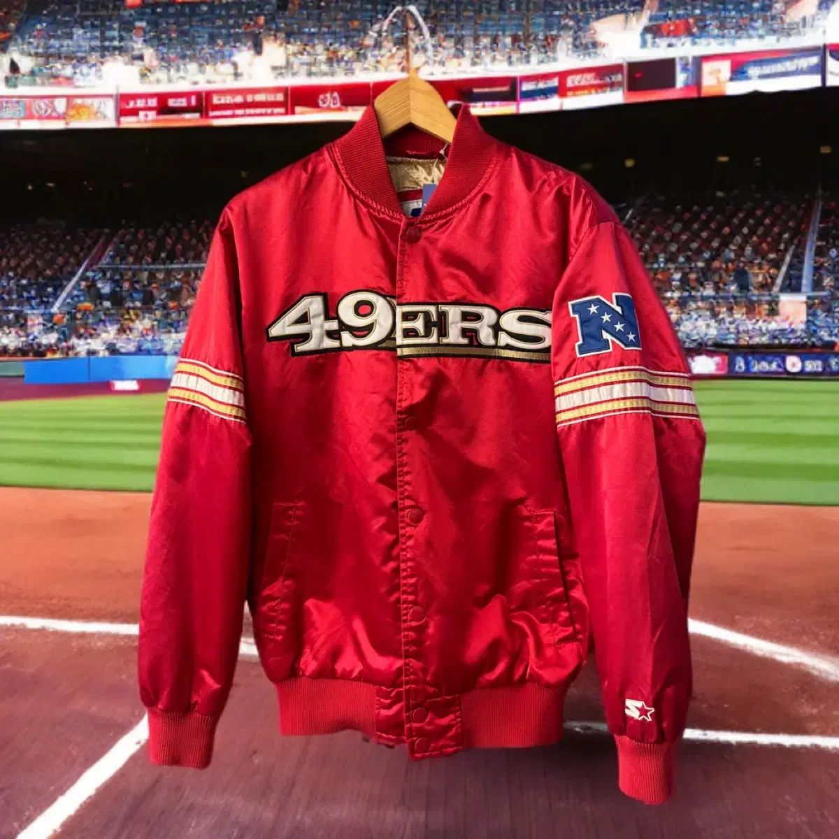 STARTER(スターター) NFL 49ERS サテン バーシティ ジャケット （ L ー XL ） スーパーボウル