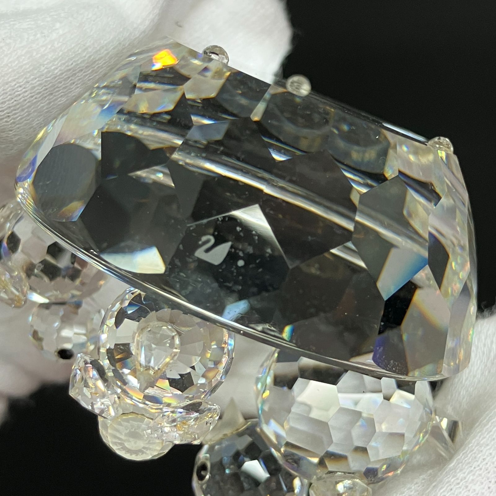 SWAROVSKI スワロフスキー 鳥の巣 親子 置物 オブジェ 箱付き D-5557