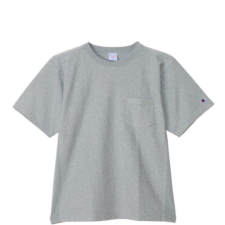 Champion チャンピオン リバースウィーブ(R) ショートスリーブポケットTシャツ  GRAY 半袖 新品