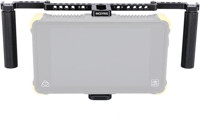 NICEYRIG Niceyrig デュアルハンドヘルド モニター ホルダー キット 折りたたみ＆角度調整可-575