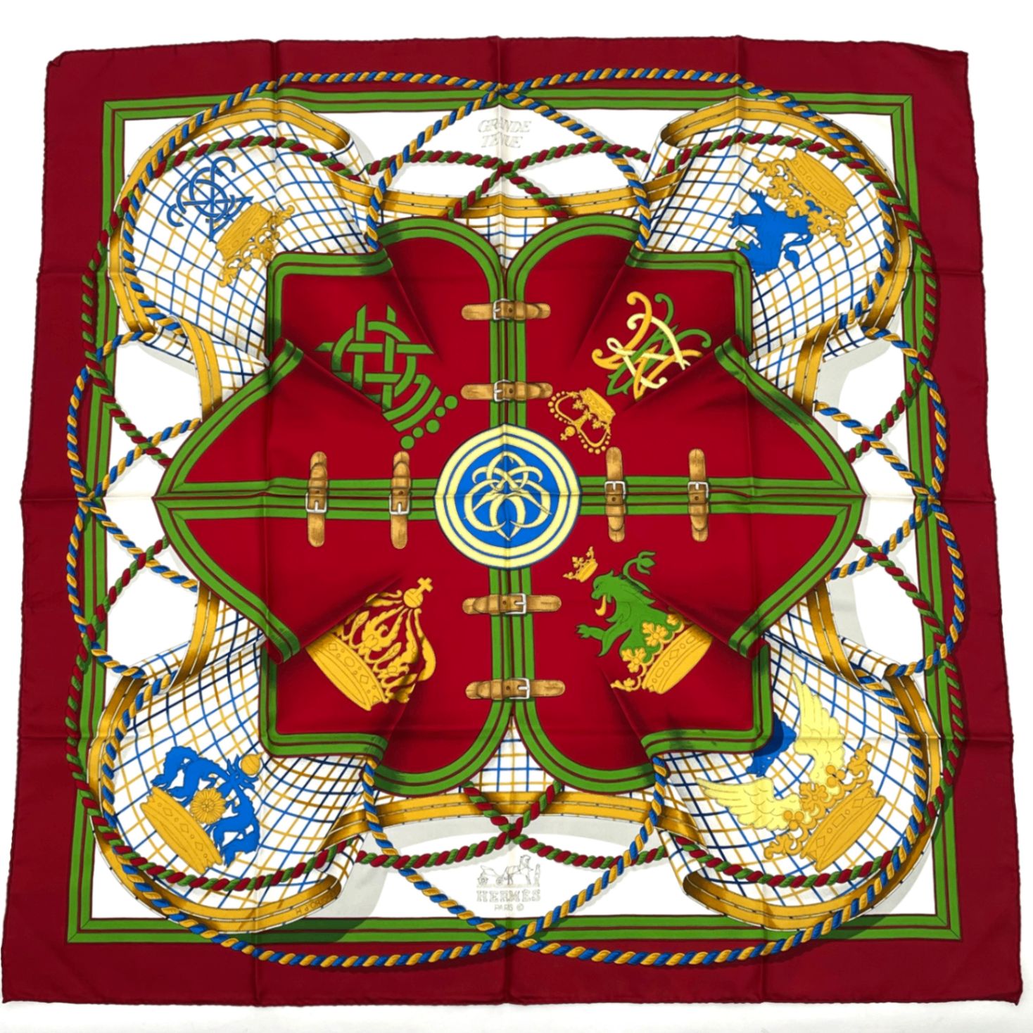 極美品 HERMES エルメス カレ90 GRANDE TENUE 馬の礼装 マルチカラー