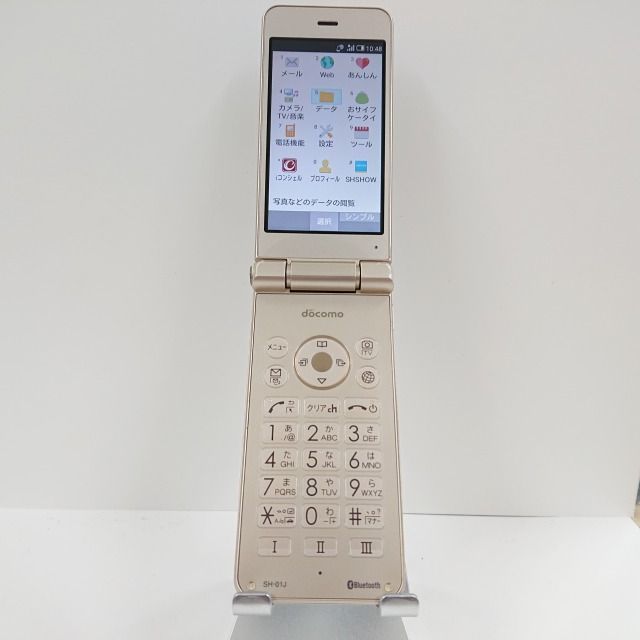 AQUOS ケータイ SH-01J docomo ゴールド 送料無料 本体 c07609