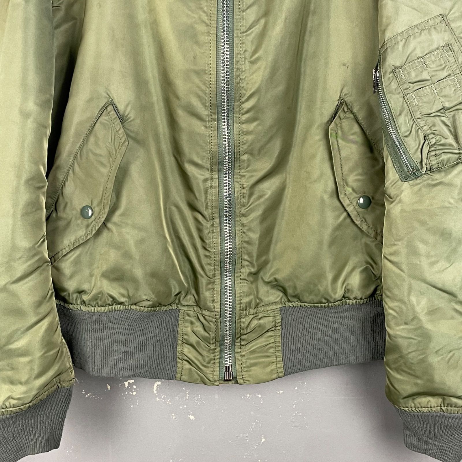USA製 90s ALPHA MA-1 Flight Jacket Ideal Zip mil-j-82790j アルファ 