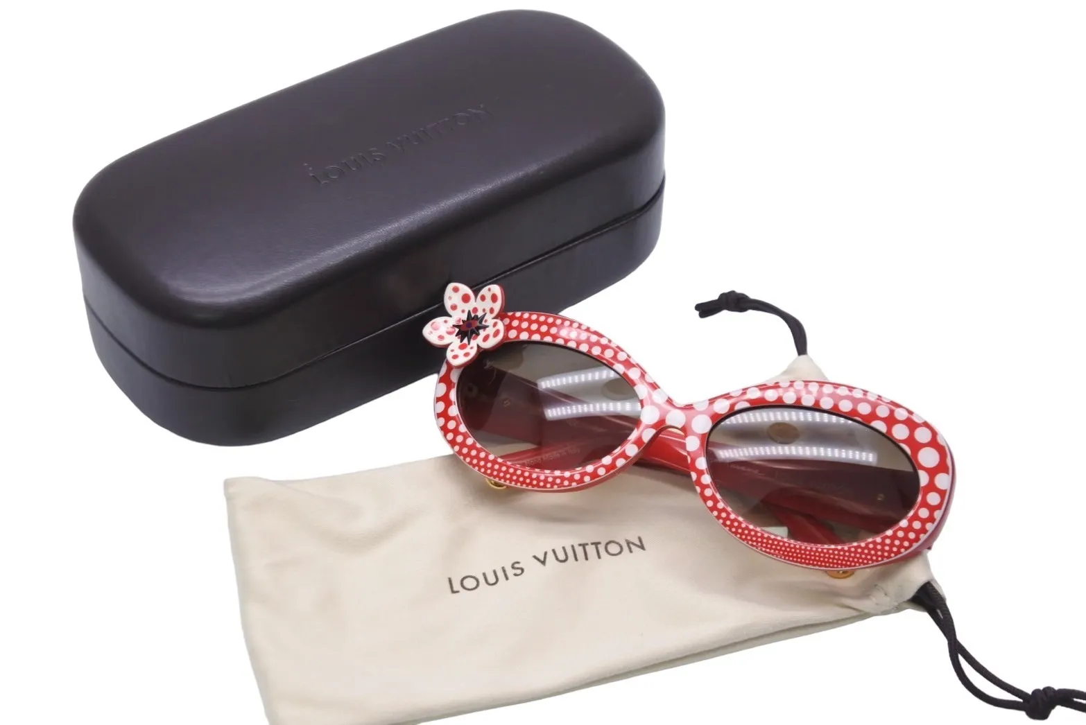 LOUIS VUITTON ルイヴィトン サングラス 草間彌生 ドット柄 レッド