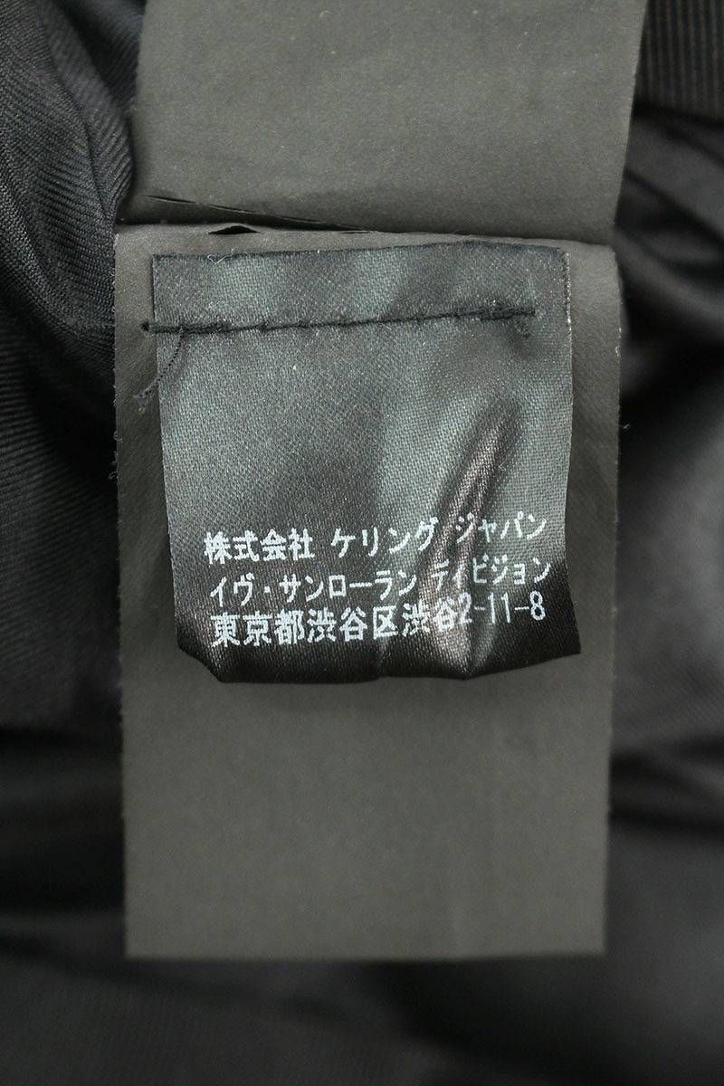 【美品】サンローランパリ ベイビーキャット総柄スモーキングジャケット 42 美品】サンローランパリ ベイビーキャット総柄スモーキング