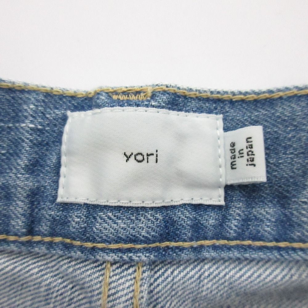 美品 24AW yori ヨリ Jane ワイドデニムパンツ YR22-24185AW サイズ36