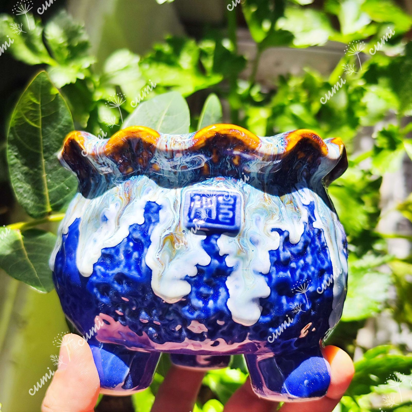 専用出品！The blue 韓国植木鉢 セール！ 韓国 映え 花型 青色 blue 植木鉢 おしゃれ 室内 陶器鉢 多肉