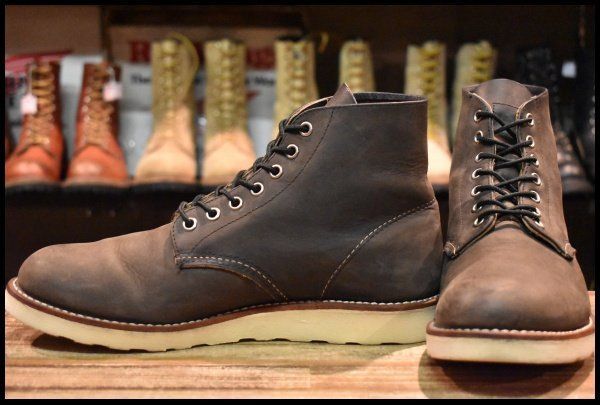 8.5D 12年 レッドウィング 8190 アイリッシュセッター チャコール ラフ＆タフ 茶 プレーントゥ 編み上げ ブーツ redwing HOPESMORE FI086