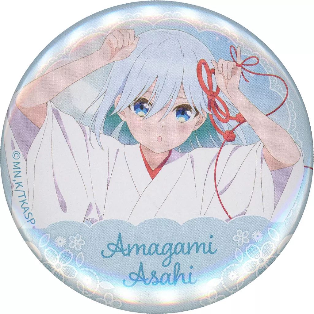 中古】バッジ・ビンズ 甘神朝姫(フルカラー) 「甘神さんちの縁結び 缶