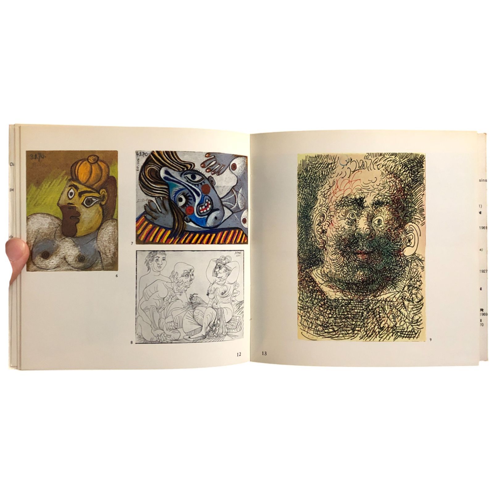 PICASSO Dessins en noir et en couleurs 1 Pablo Picasso 1971