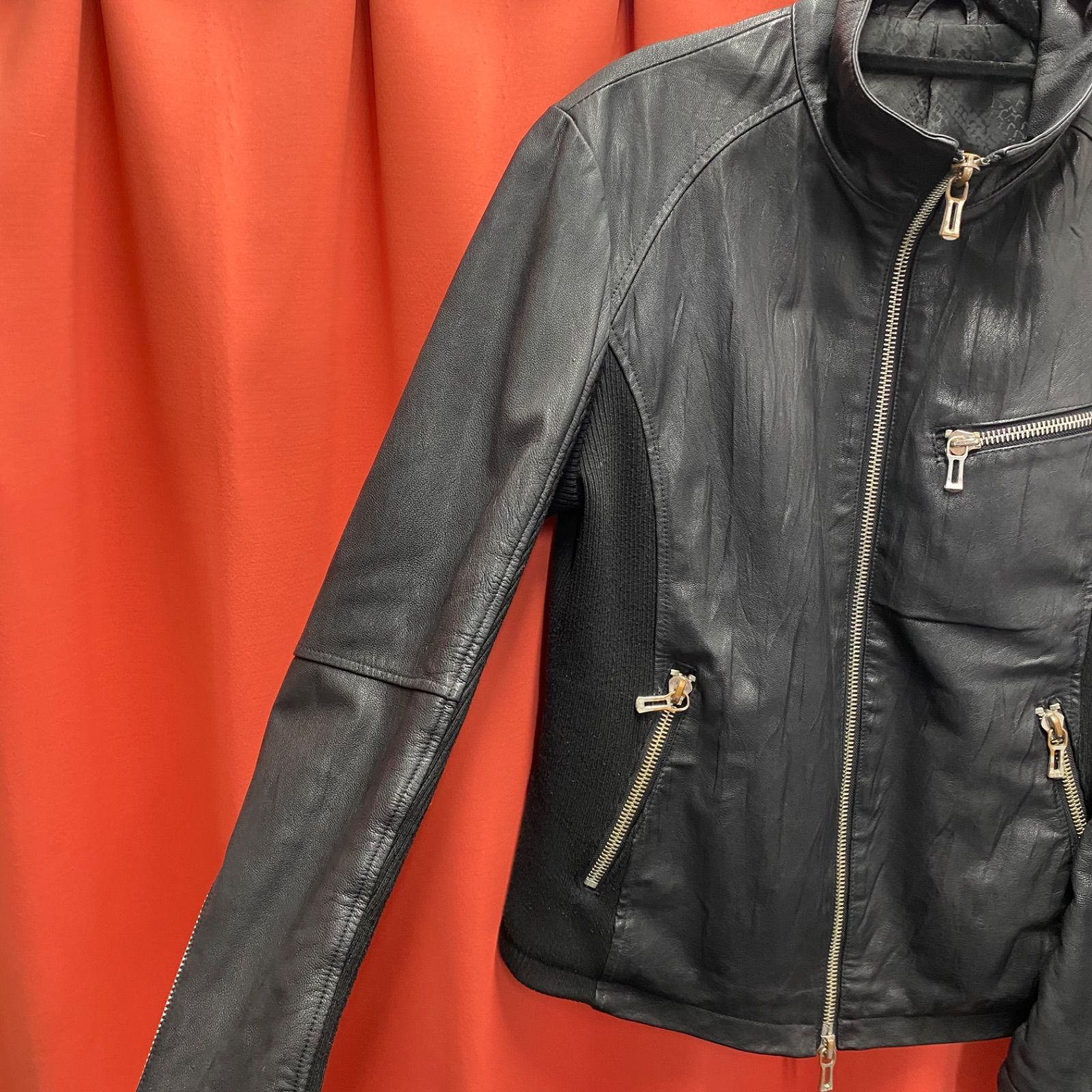 shellac シェラック シングル ライダース レザー ブルゾン shellac シェラック シングル ライダース レザー ブルゾン シェラック