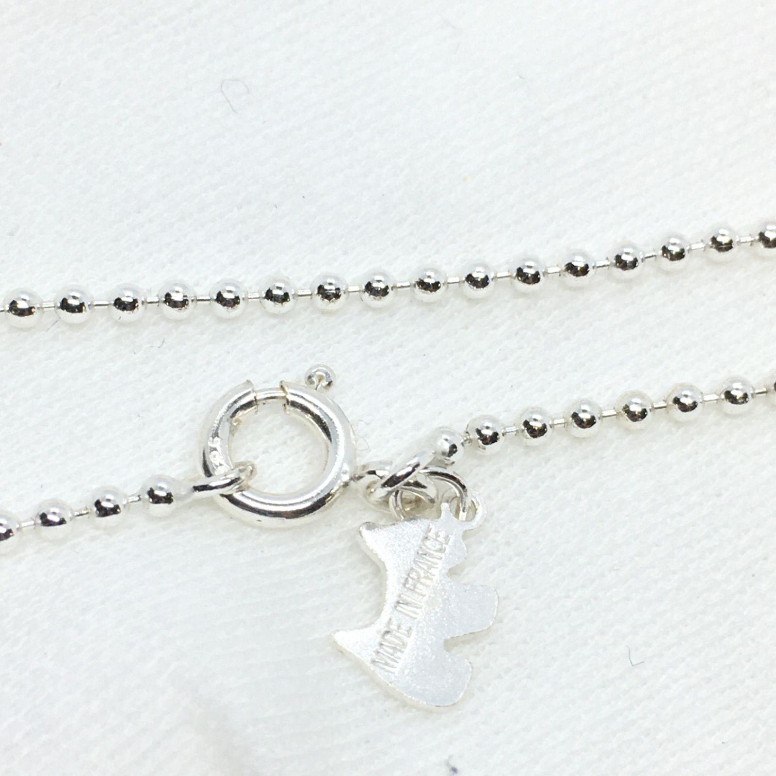 美品】AGATHA アガタ SILVER925 ボールチェーンネックレス シルバー 