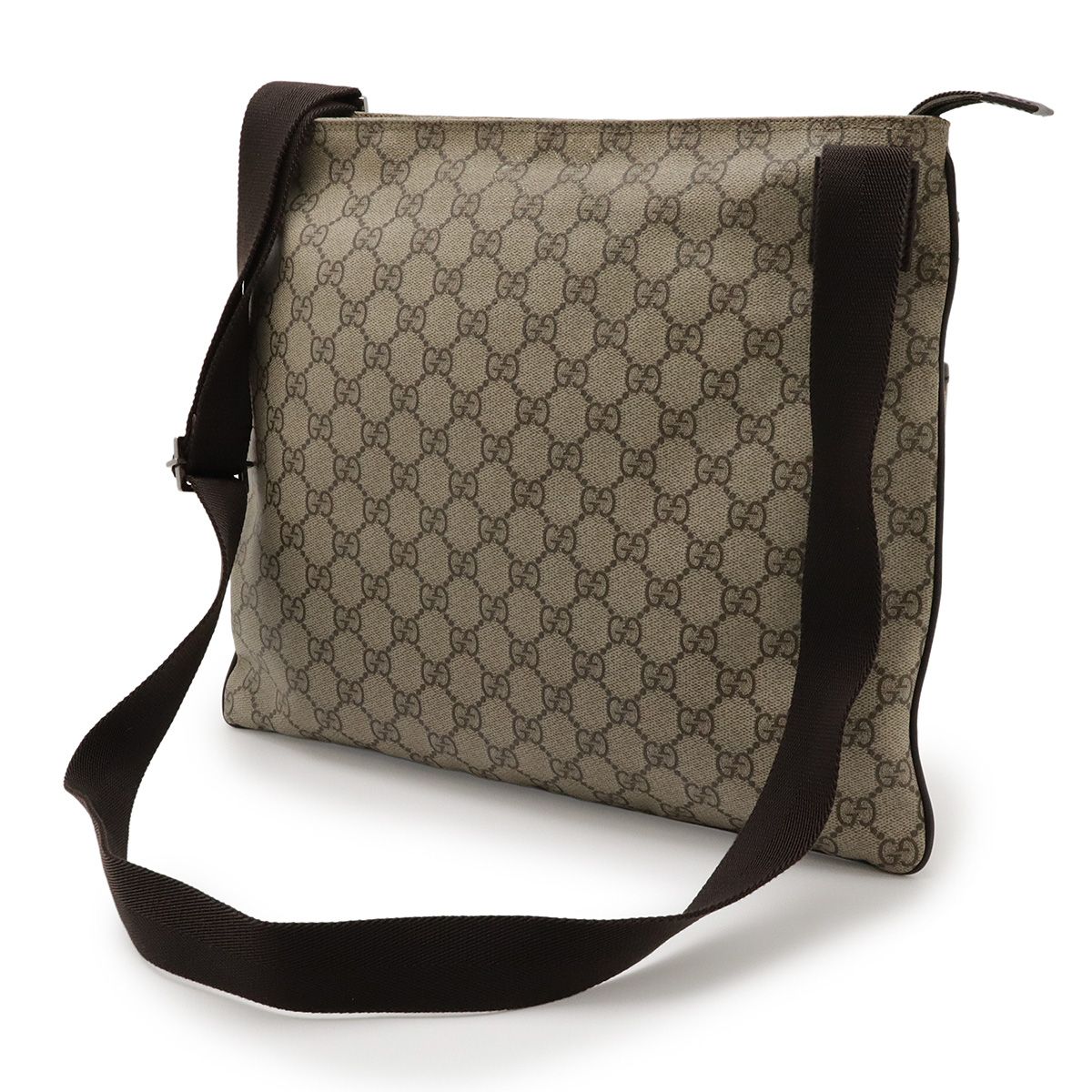 GUCCI グッチ GGスプリーム GGプラス ショルダーバッグ 斜め掛け マチ 
