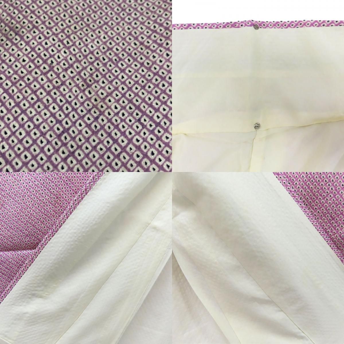 【中古】 小紋 総絞り しつけ糸あり 正絹(金銀糸除く) 藤色 和装 呉服 和服 きもの レディース 女性 楽天市場】【中古】 小紋 総絞り しつけ糸あり 正絹(金銀糸除く) 藤色