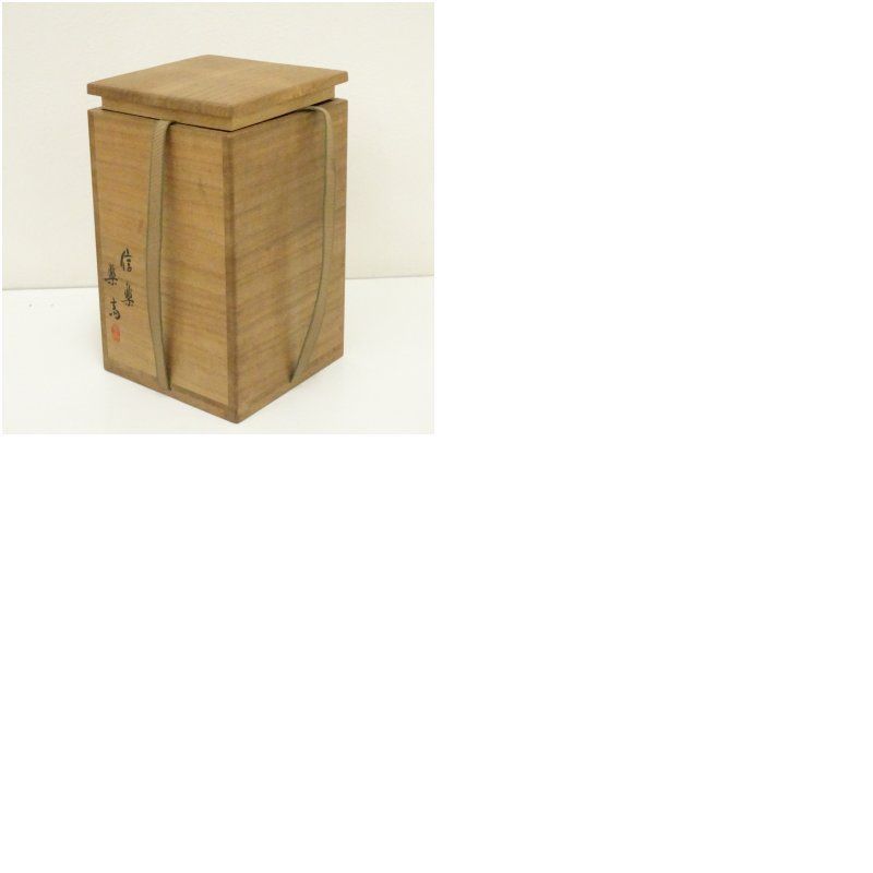 高橋楽斎 造 信楽 雁ノ画虫明写水指 共箱 茶道具 信楽焼