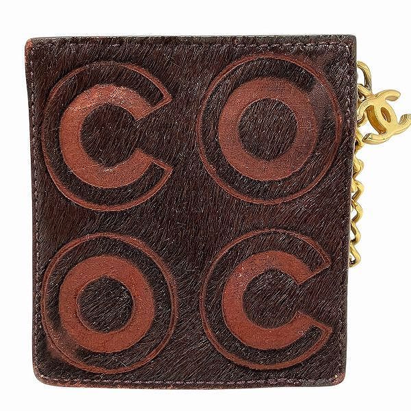 2025最新のスタイル シャネル ハラコ キーリング付きコインケース ココマーク CHANEL 小物