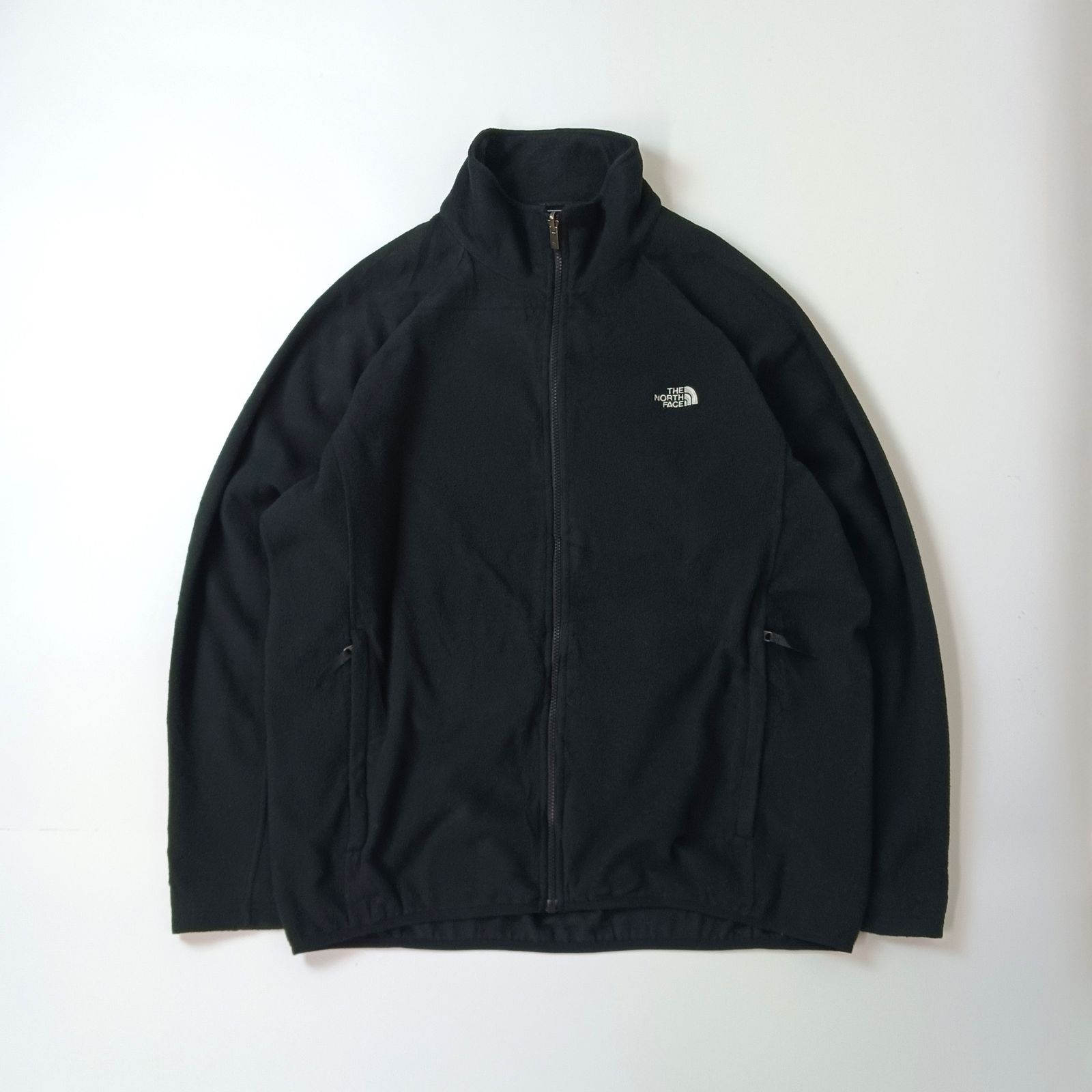 ノースフェイス ブルゾン フリースジャケット 刺繍ロゴ ブラック フルジップ ザ ノース フェイス THE NORTH FACE ザ ノースフェイス The