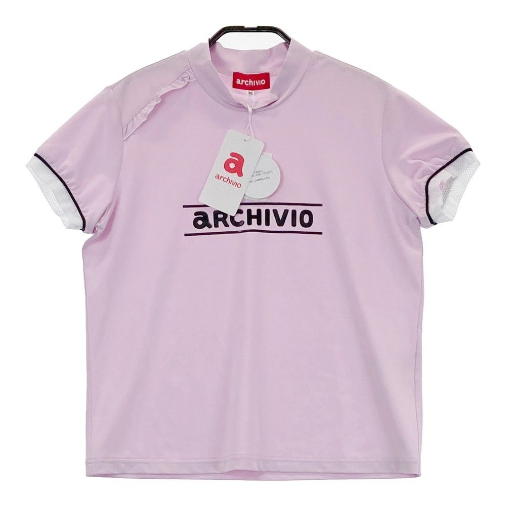 サイズ 36 ARCHIVIO アルチビオ ハイネック半袖Tシャツ パープル系 240101337571 ゴルフウェア レディース ストスト