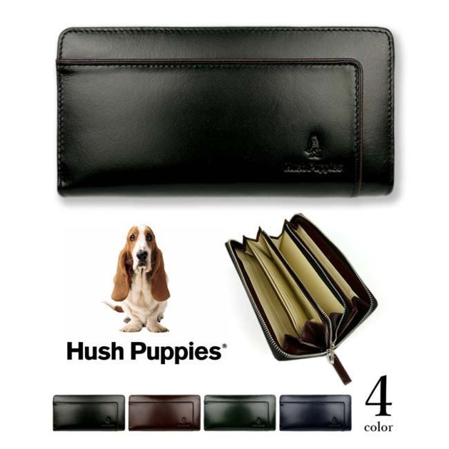 ネイビー Hush Puppies ハッシュパピー aa005 アニリン染め 山羊革