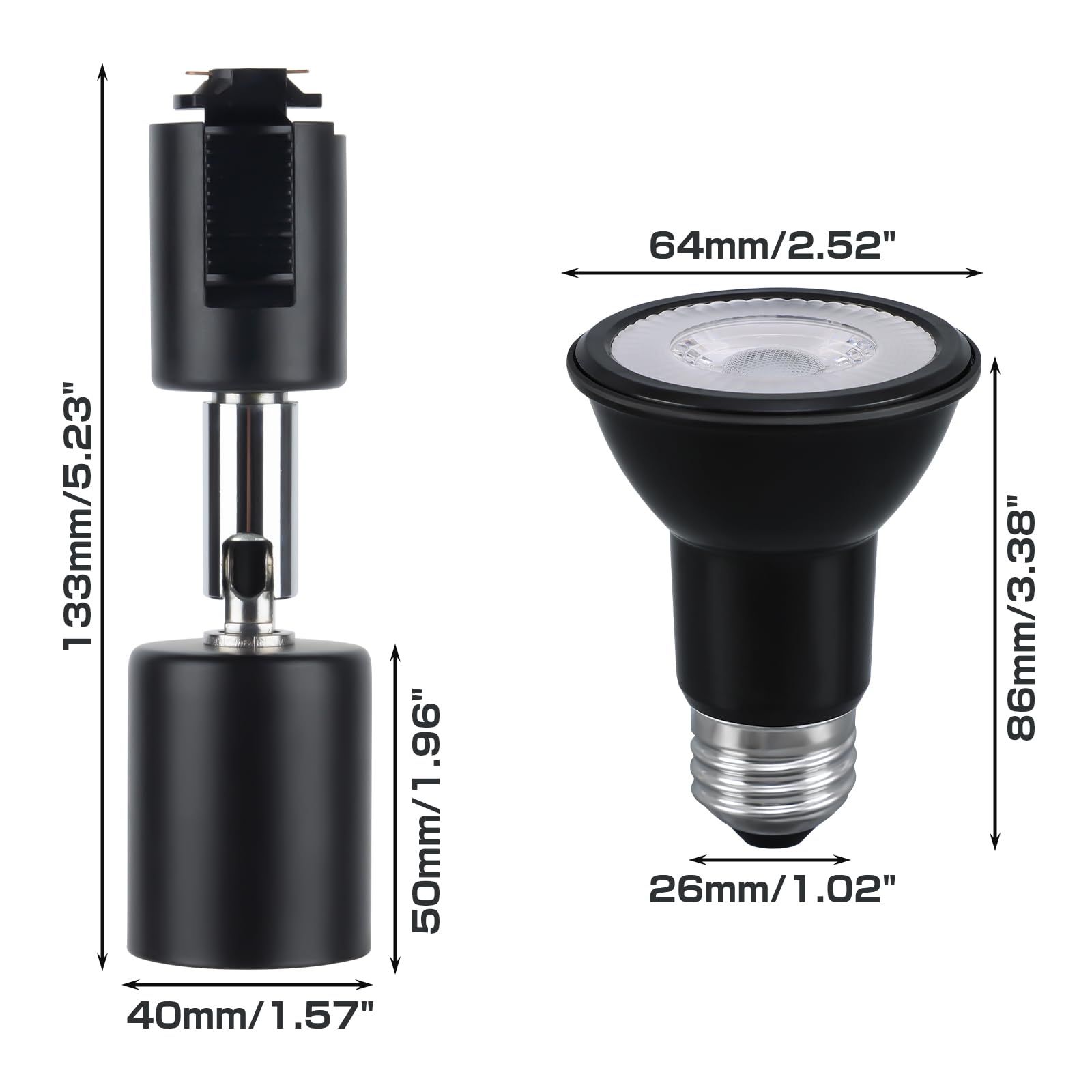 電球付き ダクトレール用照明器具