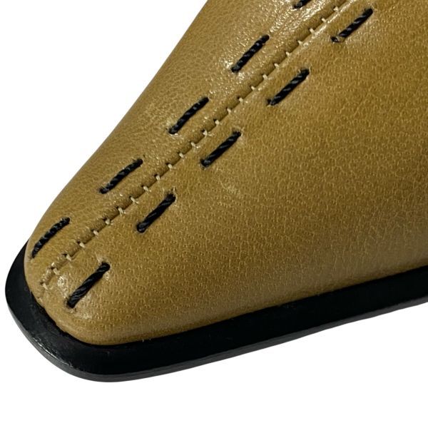● エルメス HERMES パンプス ステッチデザイン ハイヒール ポインテッドトゥ ベージュ レザー 37 23.5cm レディース 5E019 KIN-KAAI_COM