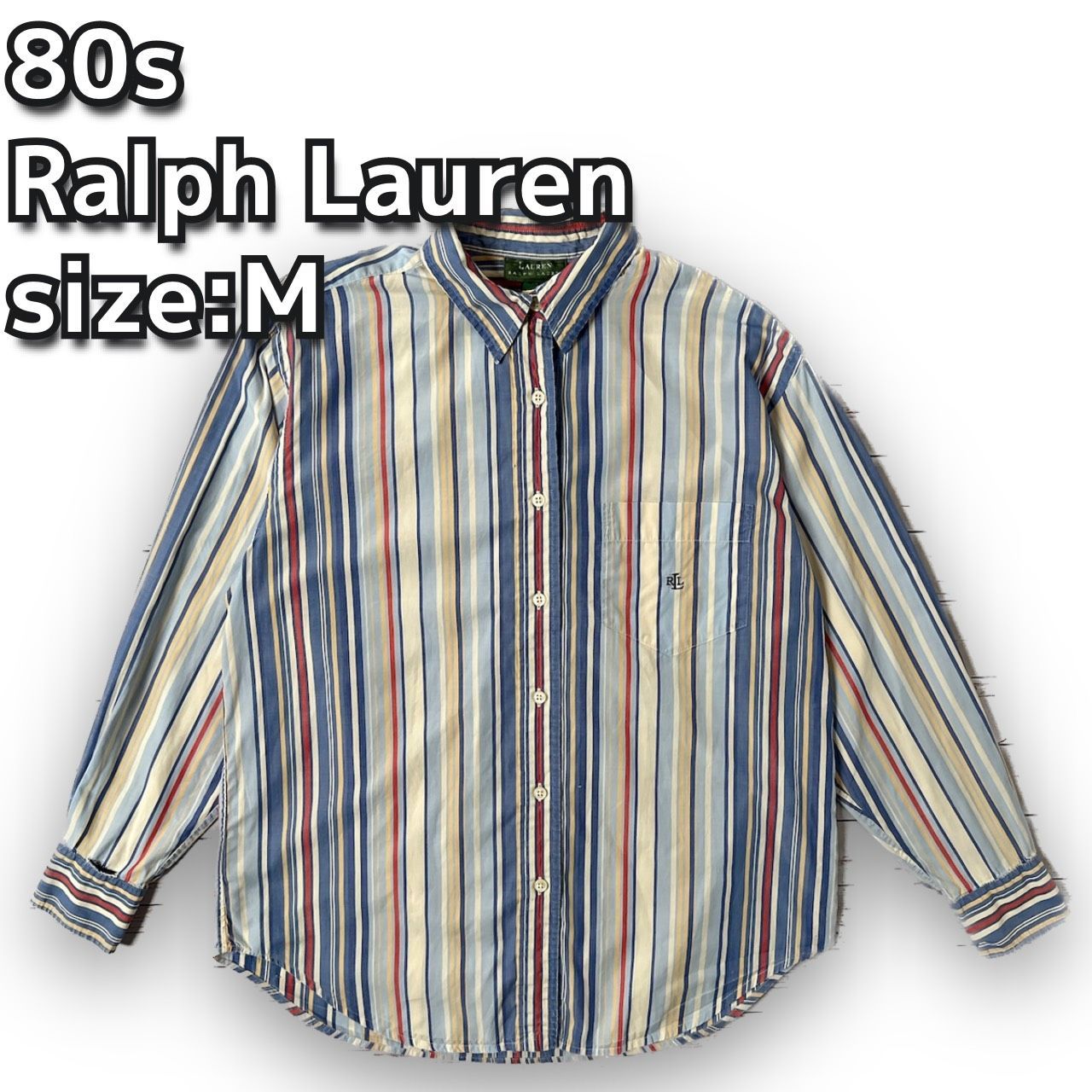 80s Ralph Lauren ラルフローレン 破れあり 長袖シャツ