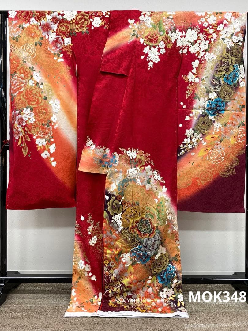 振袖 仮絵羽 桂由美 刺繍 金彩 銀彩 紋意匠 正絹 未仕立て品 八 振袖 仮絵羽 桂由美 刺繍 金彩 銀彩 紋意匠 正絹 未仕立て品 八
