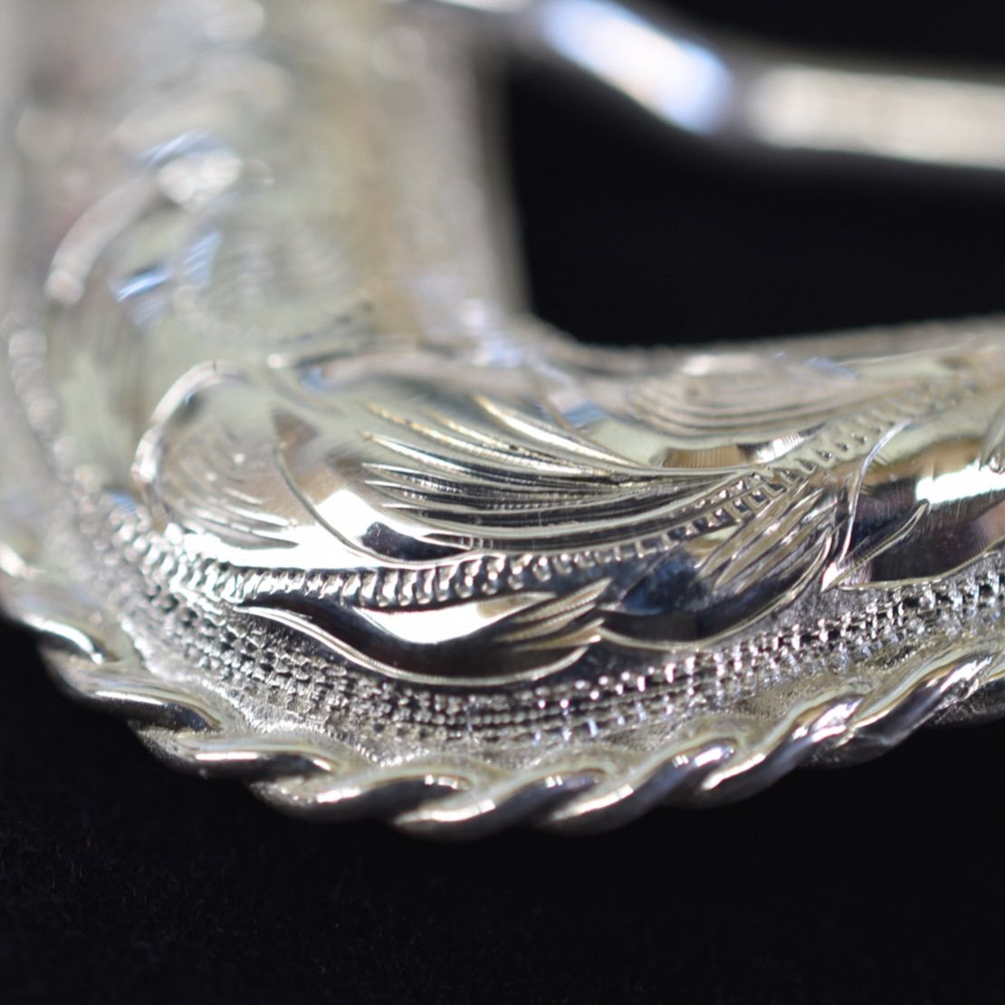 トップ•ガン レザーベルト & シルバーベルトバックル レンジャー