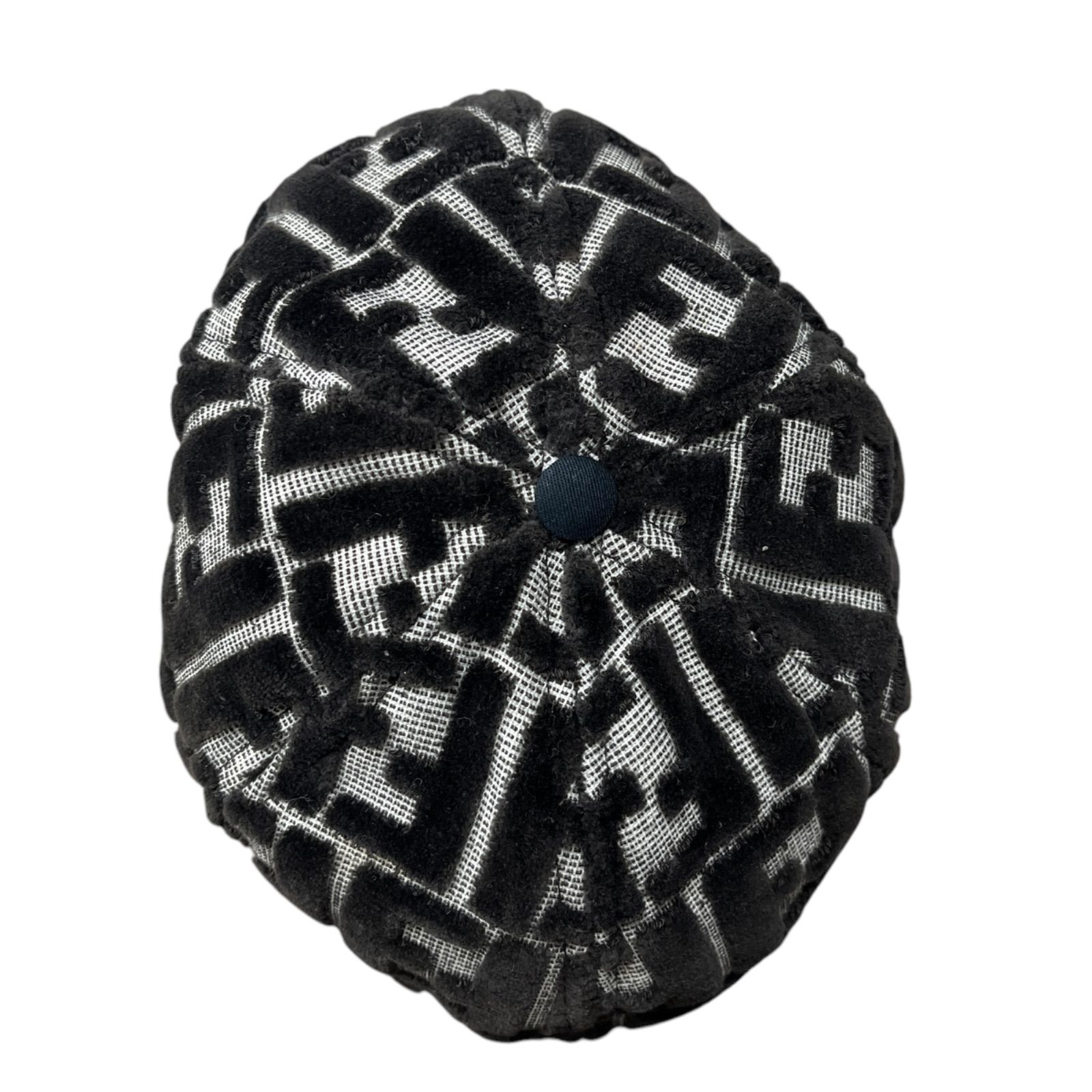 美品 フェンディ FENDI ズッカ柄 コットンメイン 総ロゴ キャップ 