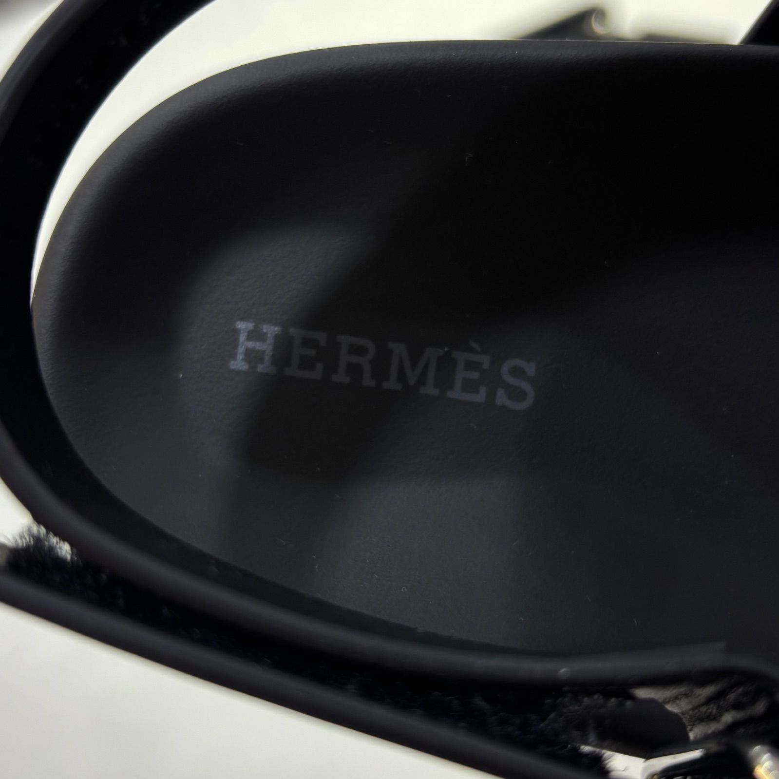 未使用品◎HERMESエルメス サンダル/ジニアス/ブラック/35 - メルカリ