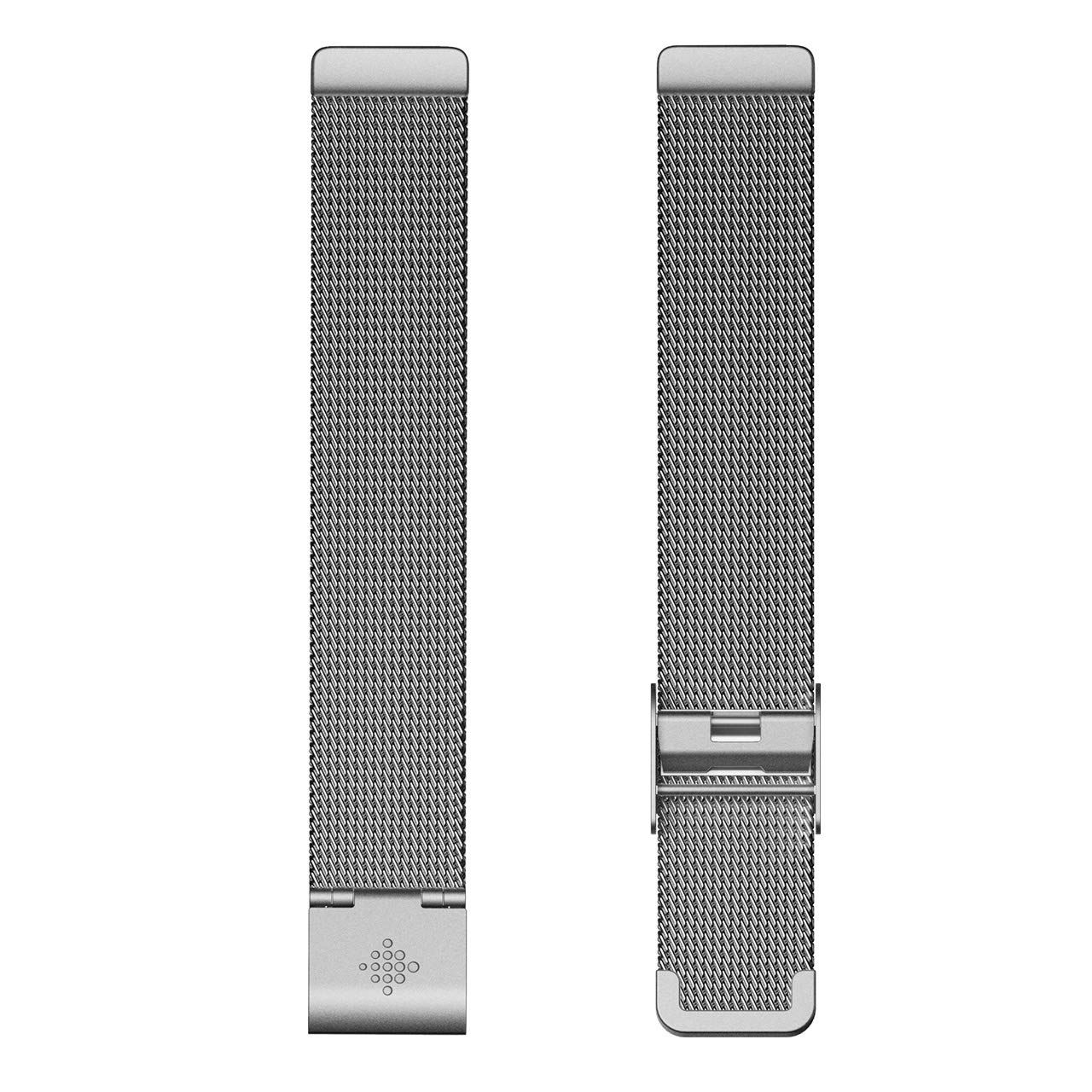 Fitbit フィットビット Inspire|InspireHR ステンレスメッシュバンド Silver シルバー FB169MMSR 24. Steinless mesh Silver 04. ワンサイズ
