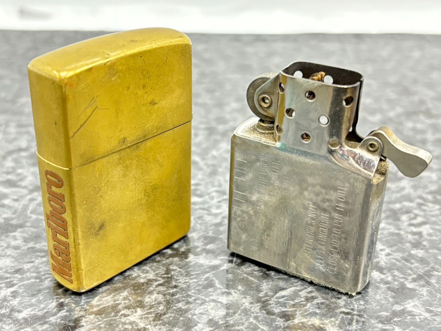 h57371ZIPPOジッポマルボロゴールド金ウエスタン1999年
