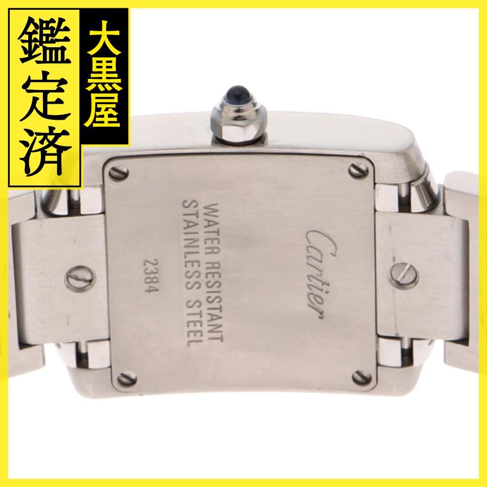 Cartier　カルティエ　タンクフランセーズSM　W51008Q3　SS　ホワイト　女性用クオーツ時計【473】