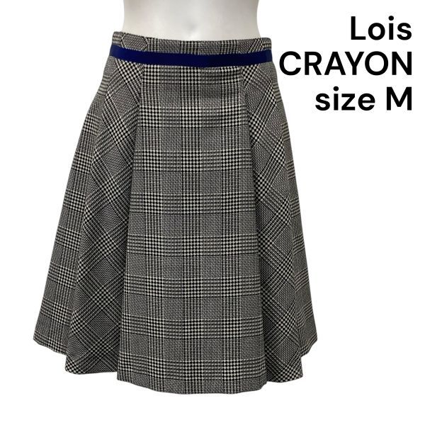 ◇ 美品 ロイスクレヨン Lois CRAYON 膝丈スカート タック フレア