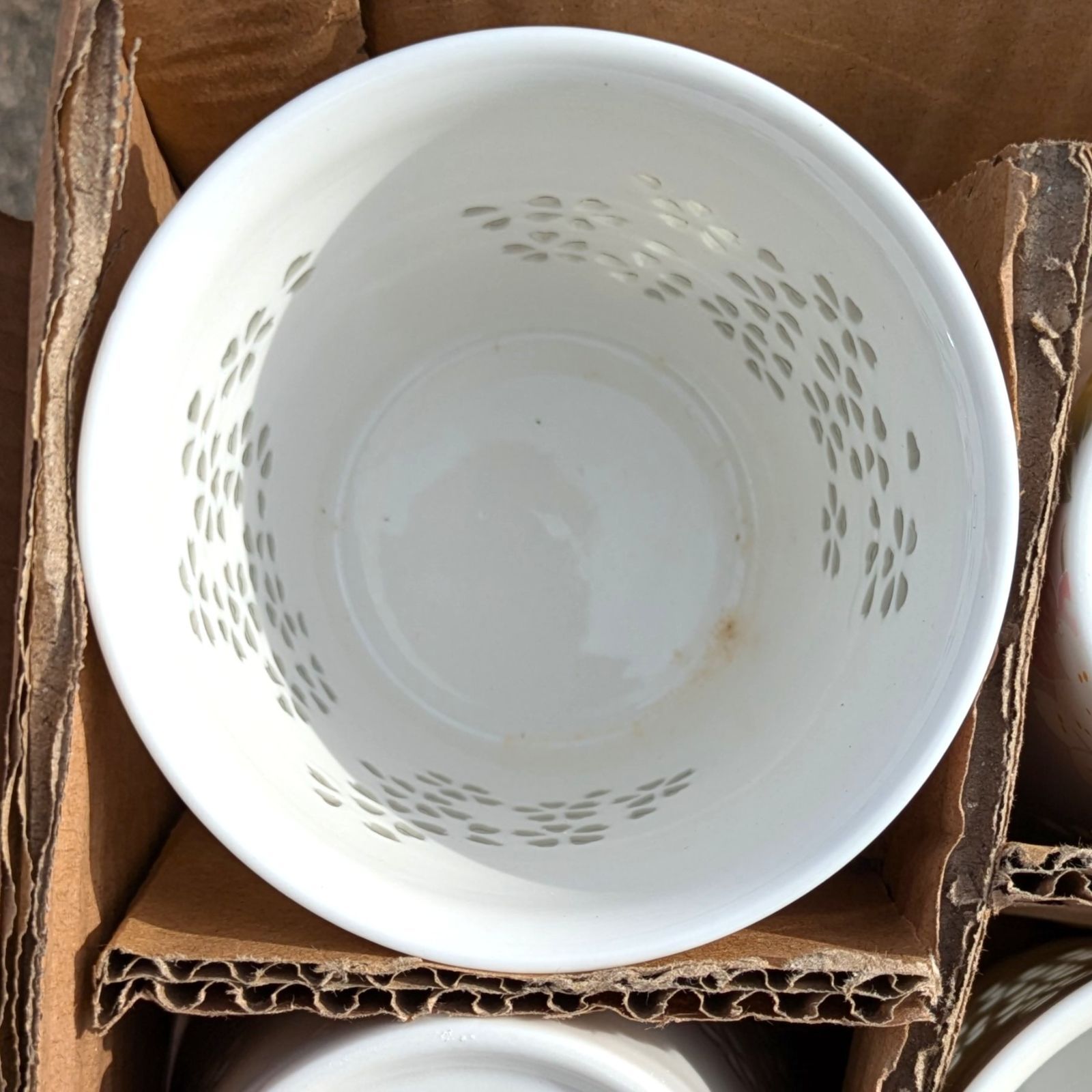 🌟48個🌟二明商店 しずく彫り 宇野千代 華ざくら ロックカップ （nm