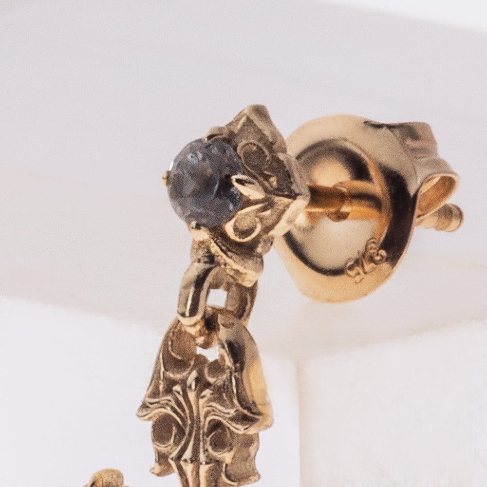 直営 ダイヤモンドゴールドクロスピアス