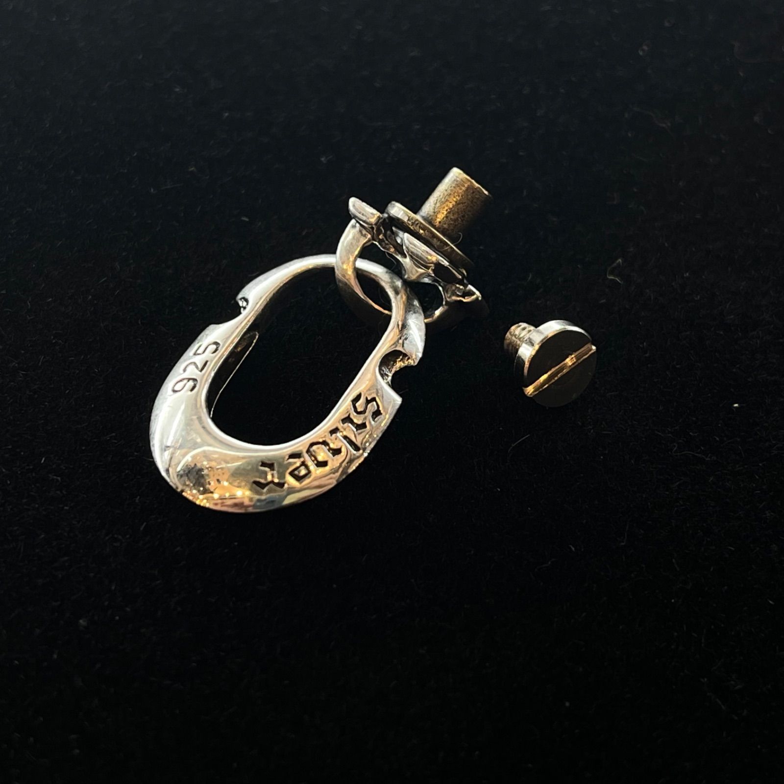 シルバー925 コンチョ ボタン ドロップハンドル silver925 金具 シルバー925 コンチョ ボタン ドロップハンドル silver925 金具