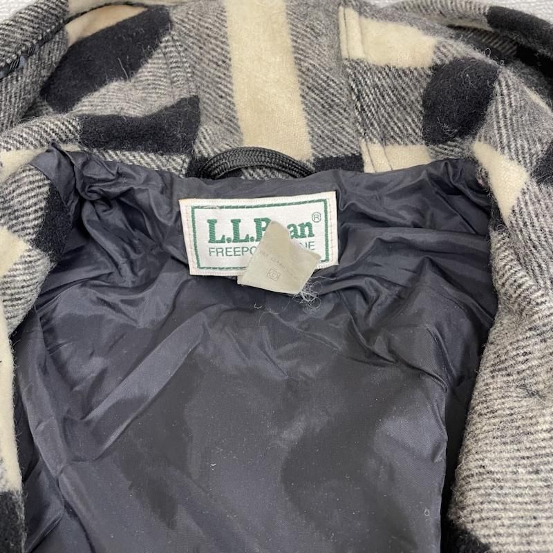 L.L.Bean エルエルビーン コート チェック柄 フード付き ウール