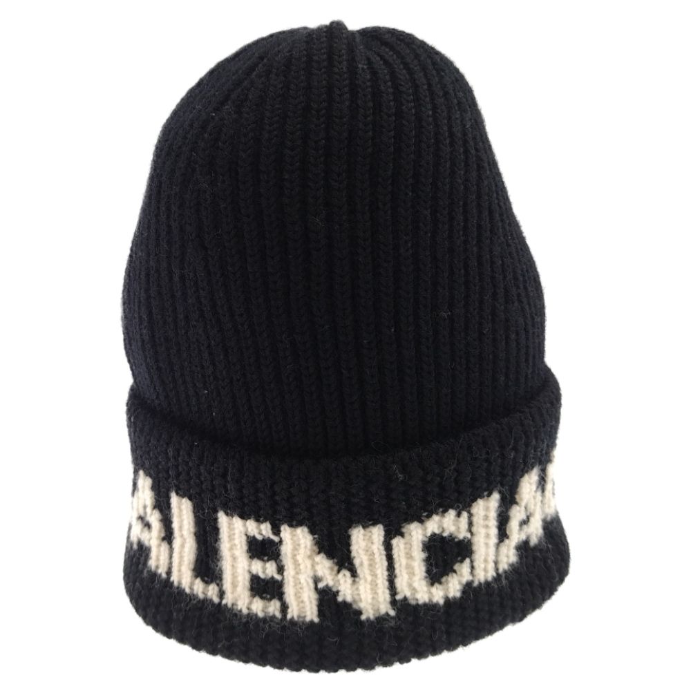 BALENCIAGA (バレンシアガ) 21AW Black Logo Jacquard Beanie 675327