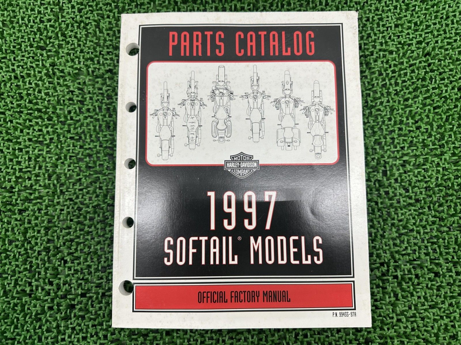 ソフテイル パーツリスト 英語版 ハーレー 正規 バイク 整備書 1997年ソフテイルモデル パーツカタログ FLSTC xD