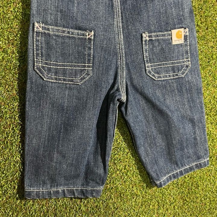 希少】キッズ古着 carhartt カーハート 花柄刺繍ロゴ デニム
