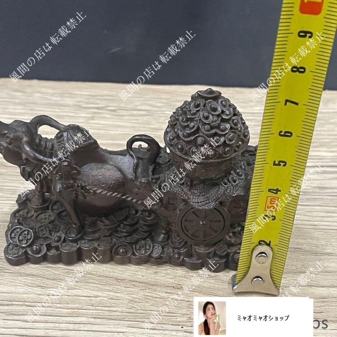 新品未使用】銅製 十二支牛 茶台茶寵 文鎮 文房具 装飾品 工芸品