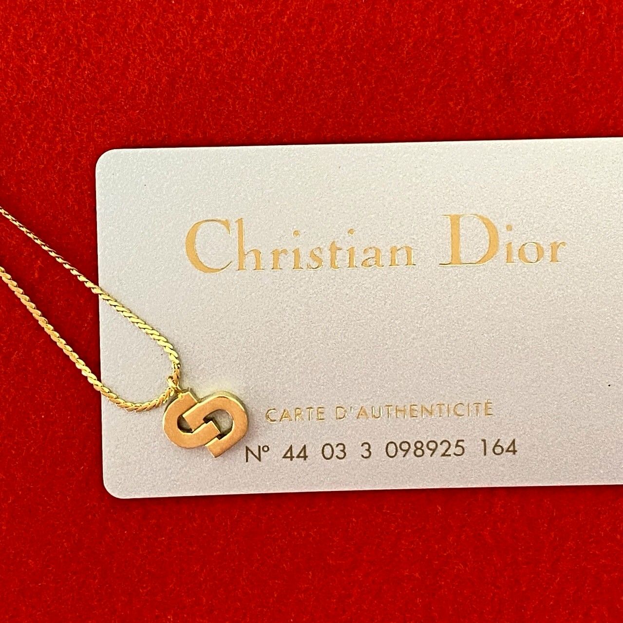 美品 Christian Dior ネックレス CDロゴ ヴィンテージ 1970 mi2565003/Christian Dior クリスチャンディオール ネックレス