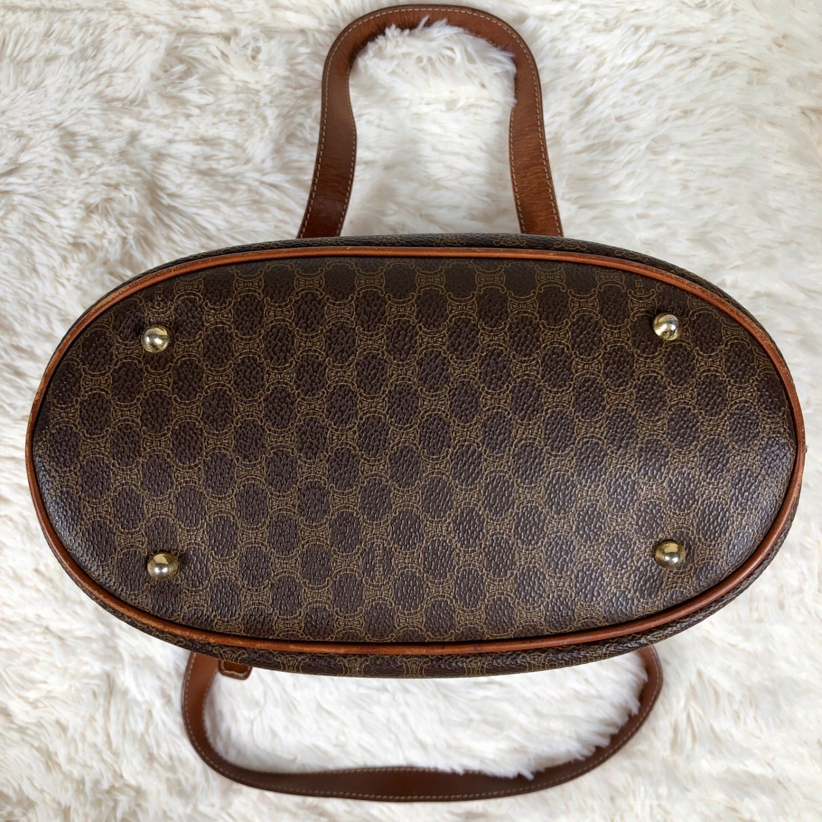 CELINE セリーヌ トートバッグ マカダム柄 トリオンフ バケツ型
