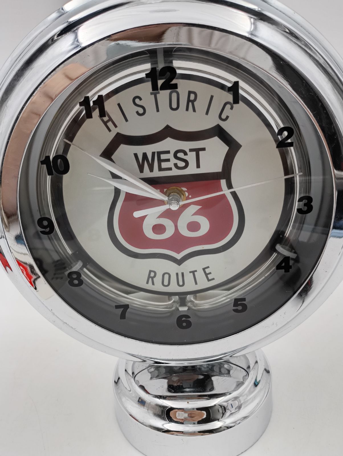 アメリカン雑貨ルート66ガスランプ型置き時計 レトロ、アンティーク風