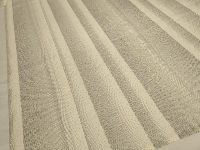 平和屋着物＊夏物 本場大島紬 白大島 夏大島 縞 正絹 逸品 AABC6886jd