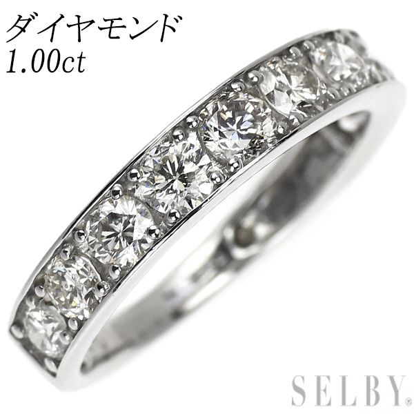 Pt950 ダイヤモンド リング 1.00ct ハーフエタニティ - メルカリ